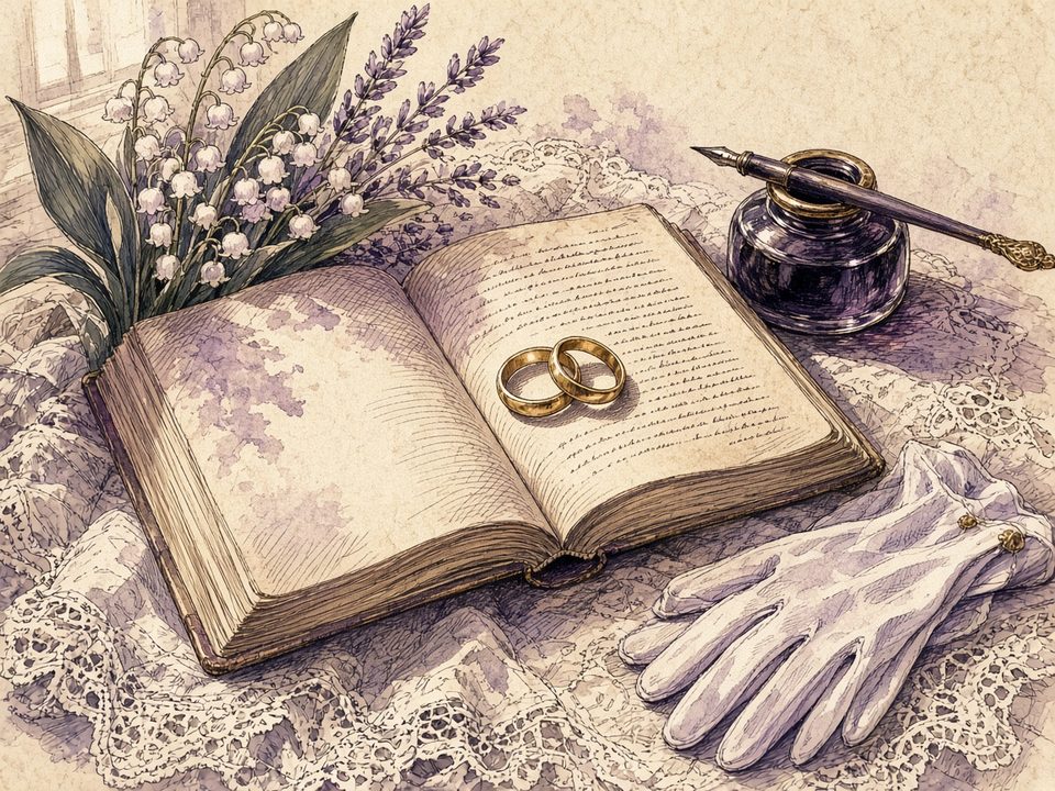 Книга записи браков и кольца